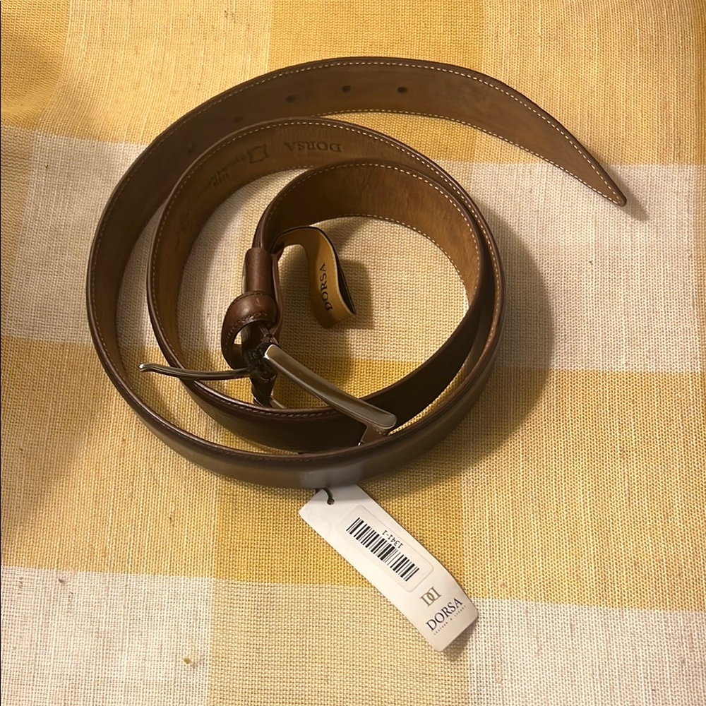 Luxury Leather Belt with Silver Buckle